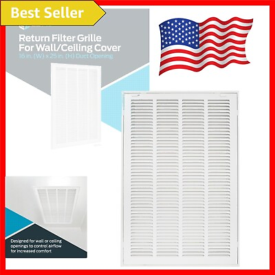 #ad Durable Steel Return Filter Grille with Louvers for Efficient Air Ventilation $76.69