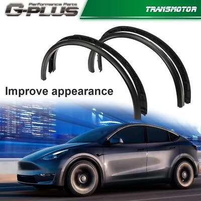 #ad 4Pc Wide Body Fender Flare Wheel Arch Cover Trim Fit For 2020 23 Tesla Model Y $61.80