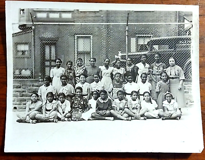 #ad Original 1940#x27;s African American Girls School Group Photograph $25.00