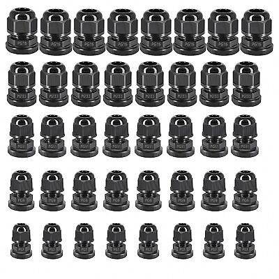 #ad 40 Packs Cable Glands Connectors Plastic Nylon Wire Protectors Joints Waterproof $24.84