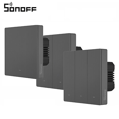 #ad SONOFF M5 Smart Wall Switch 1 2 3 Gang Smart WiFi Light Switch Physical Button $28.99