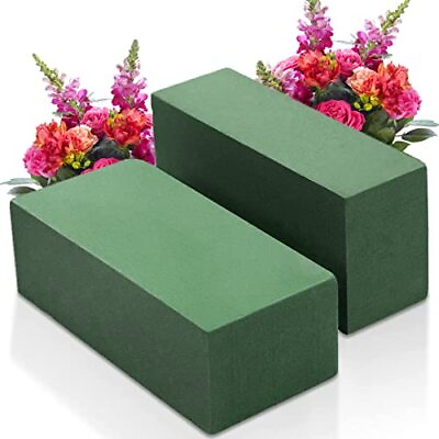 #ad 2 Pcs Floral Foam Blocks 3quot; X 4quot; X 9quot; Each Florist Flower Foam Green Bricks A... $24.53