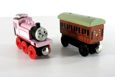 #ad Thomas amp; Friends Wooden Railway Train Tank Rosie amp; Clarabel Lot of 2 Toys $11.99