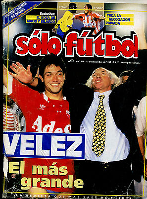 #ad VELEZ CHAMPION Rare Solo Futbol MAGAZINE ARGENTINA 1995 $18.99