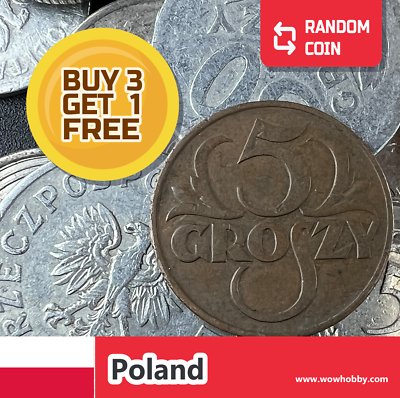 #ad Poland Coin 1 Random Collectible Old Polish Coin for Coin Collecting $0.99