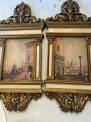#ad Pair Vintage Syrocco Venice Scenes Print Set of 2 $20.00