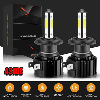 #ad 2pcs H7 H8 H9 H11 9005 9006 LED Headlight Lamps High Bright 6000K Repcement Bulb $12.80