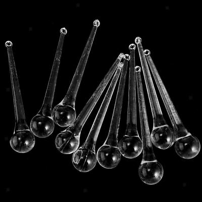 #ad 10Pcs Crystal Raindrop Chandelier Prisms Pendants Lamp DIY $8.51