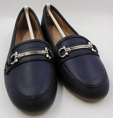 #ad AVON Ladies Womens Blue Leather Slip On Signature Loafer Comfort Casual Shoes 6 $23.00
