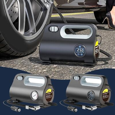 #ad 2024 New Car Electric Pump Tire Inflator portable Inflatable Pump Air Compressor $7.72