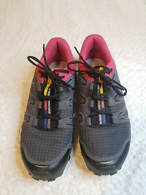 #ad SALOMON SPEEDCROSS VARIO Men Shoe Gray Pink Black Trail Running 376120 Sz 10 $40.00