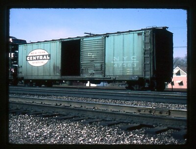 #ad Railroad 110 Slide New York Central #47583 Box Car 1976 Congress Park Illinois $8.00