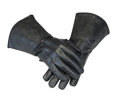 #ad Leather Gauntlet Motorcycle Unlined Gloves $23.99