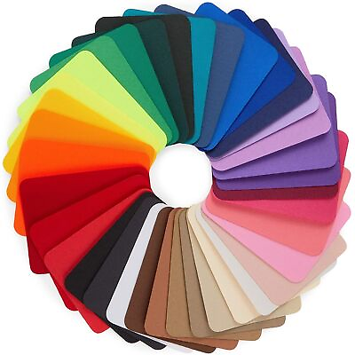 #ad Fabric Iron On Patches 36 Rainbow Colors 4.9 x 3.7 in 36 Pack $12.89