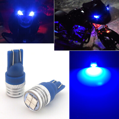 #ad 2x Ultra Blue Motorcycle Position Parking City Lights 2825 168 194 SMD LED Bulbs $7.99