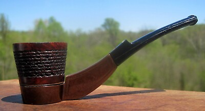 #ad Dr. Plumb 2 Peacemaker England Twist Bowl Carved Bent Dublin Estate Pipe $34.99