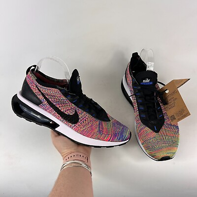 #ad Nike Air Max Flyknit Racer mens size 10.5 multi color black racer blue sneakers $71.10