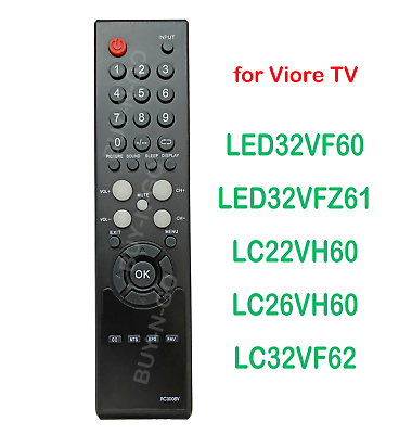 Viore TV Replace Remote for LED32VF60 LED32VFZ61 LC22VH60 LC26VH60 LC32VF62 $9.99