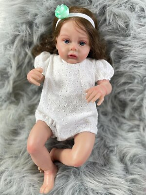 #ad 48CM Finished Reborn Baby Doll Princess Girl Handmade Rooted Hair Kids Toy Gift $83.99