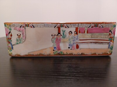 #ad Chinese Famille Rose Porcelain Trinket Box $75.60