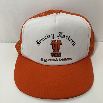 #ad VTG 80s Tennessee VOLS UT Sports Hat Cap Knoxville Rare Orange NCAA Trucker Mesh $15.45