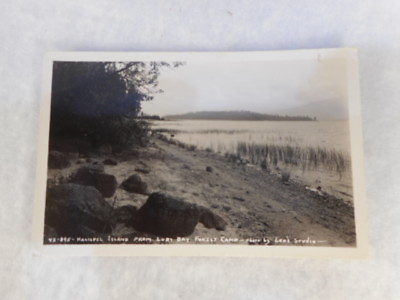 #ad Vintage Priest Lake Idaho Luby Bay Kalispel Island Black amp; White Photo Postcard $8.95