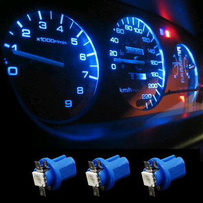 #ad #ad 10x T5 B8.5D 5050 SMD LED Blue Car Dashboard Instrument Lights Bulb Accessories $11.65
