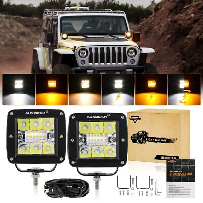 #ad #ad Auxbeam 3In LED Lights Pod 6Modes Strobe Bar Offroad for Truck Jeep Motorcycle $59.99
