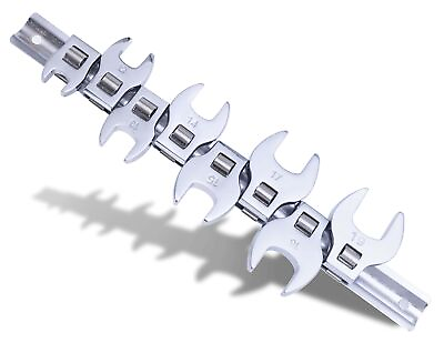 #ad 3 8 Inch Drive Crowfoot Wrench Set 8 Piece Metric Chrome Plated Corrosion... $35.90