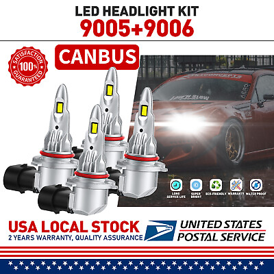 #ad MGT LED 9005 9006 Headlight Bulb High Low Beam 120W for Honda Civic 2004 2015 $28.59