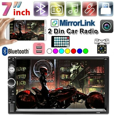 #ad 7“2DIN Autoradio HD Car Radio Stereo Bluetooth Touch Screen FM USB TF MP5 Player $35.99