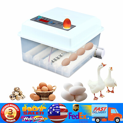 #ad 16 Eggs Fully Automatic Hatcher for Hatching Chicken Goose Egg Incubator 30W $45.88