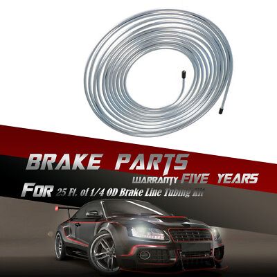 #ad 25 Ft. of 1 4quot; OD Zinc Coated Steel Brake Line Tubing Kit 5 Years Warranty $15.92