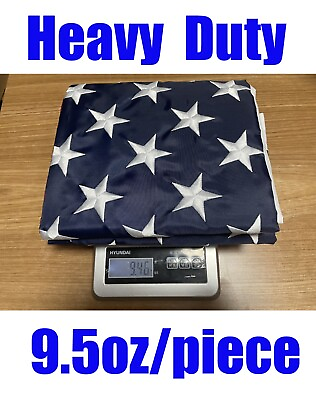 #ad American Flag 3x5 ft Heavy Duty Embroidered Stars Sewn Stripes Grommets $10.89