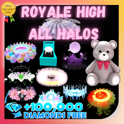 ROYALE HIGH HALO amp; ACCESSORIES amp; SET amp; DIAMONDS RH RESTOCKED $16.99