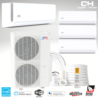 #ad 48000 BTU Four 4 Zone Mini Split Heat Pump Air Conditioner 9K9K9K24K $5291.00