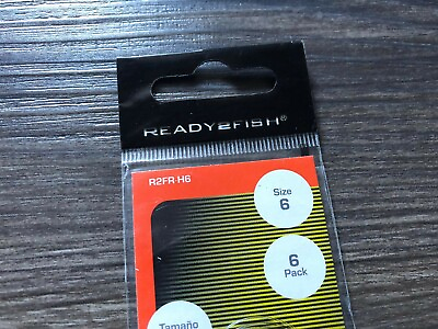 #ad READY2FISH R2FR H6 Baitholder Snelled Hooks Size 6 With Flouro Leader Lot of 3 $7.50
