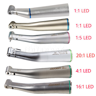 #ad Dental LED Fiber Optic 1:1 1:5 20:1 4:1 16:1 Contra Angle Handpiece NSK Ti Max $72.99