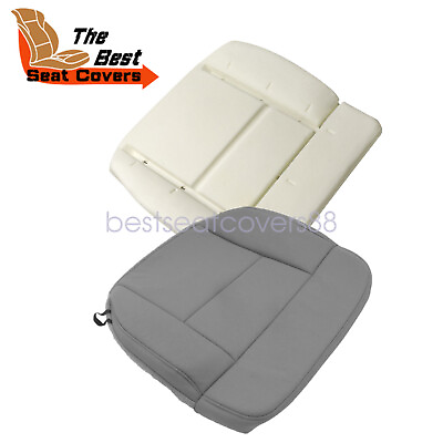 #ad For Ford F150 XLT STX FX4 2004 2008 Driver Bottom Seat Cover amp; Foam Cushion Gray $59.18