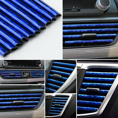 #ad Trendy Ice Blue Air Conditioner Air Outlet Decoration Strip for a Modern Look $12.67