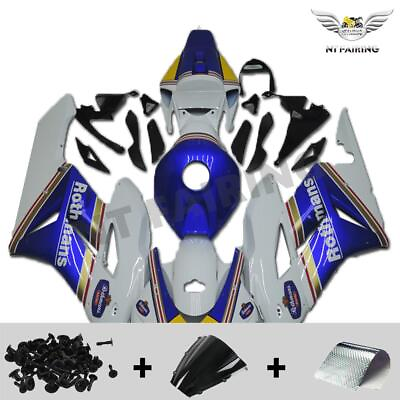 #ad MS Injection Plastic Blue White Fairing Fit for Honda 2004 2005 CBR1000RR t0116 $579.99