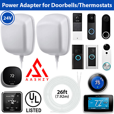 #ad Video Ring Doorbell Power Supply Adapter 24V 18V Transformer Adapter Wire 2 PACK $14.49