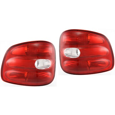#ad Set of 2 Tail Light For 97 2000 Ford F 150 LH amp; RH Clear amp; Red Lens $51.04