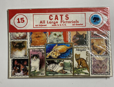 #ad CATS Set Of 15 All Large Pictorials All Different All Genuine $7.95