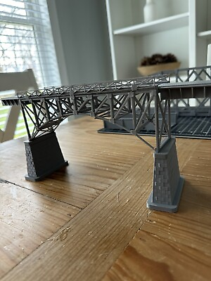 #ad HO Scale Arch Truss Bridge 13 Inches With Support Piers “unassembled Kit” $34.50