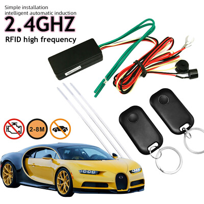 #ad 2.4GHZ Car Wireless Immobilizer Anti Theft Lock Anti hijacking Auto Alarm System $28.83