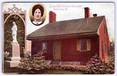#ad 1910#x27;s JENNIE WADE HOUSE AND MONUMENT*GETTYSBURG PA CIVIL WAR PARK POSTCARD $19.95