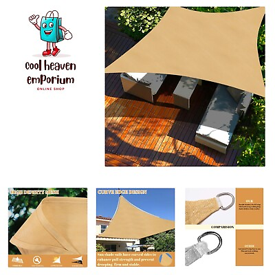 #ad Sun Shade Sail 10x10FT Rectangle Shade Canopy Outdoor Shade Cover for Patio B... $51.99