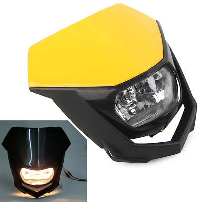 #ad #ad 1pc New Universal Headlight Head Lamp Fairing For Supermoto Bike Dirt Bike $53.28