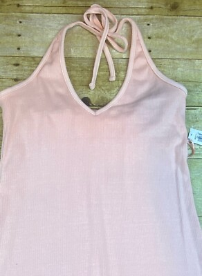 #ad Old Navy Long Halter Maxi Dress Light Pink New Women#x27;s Size Medium $10.00